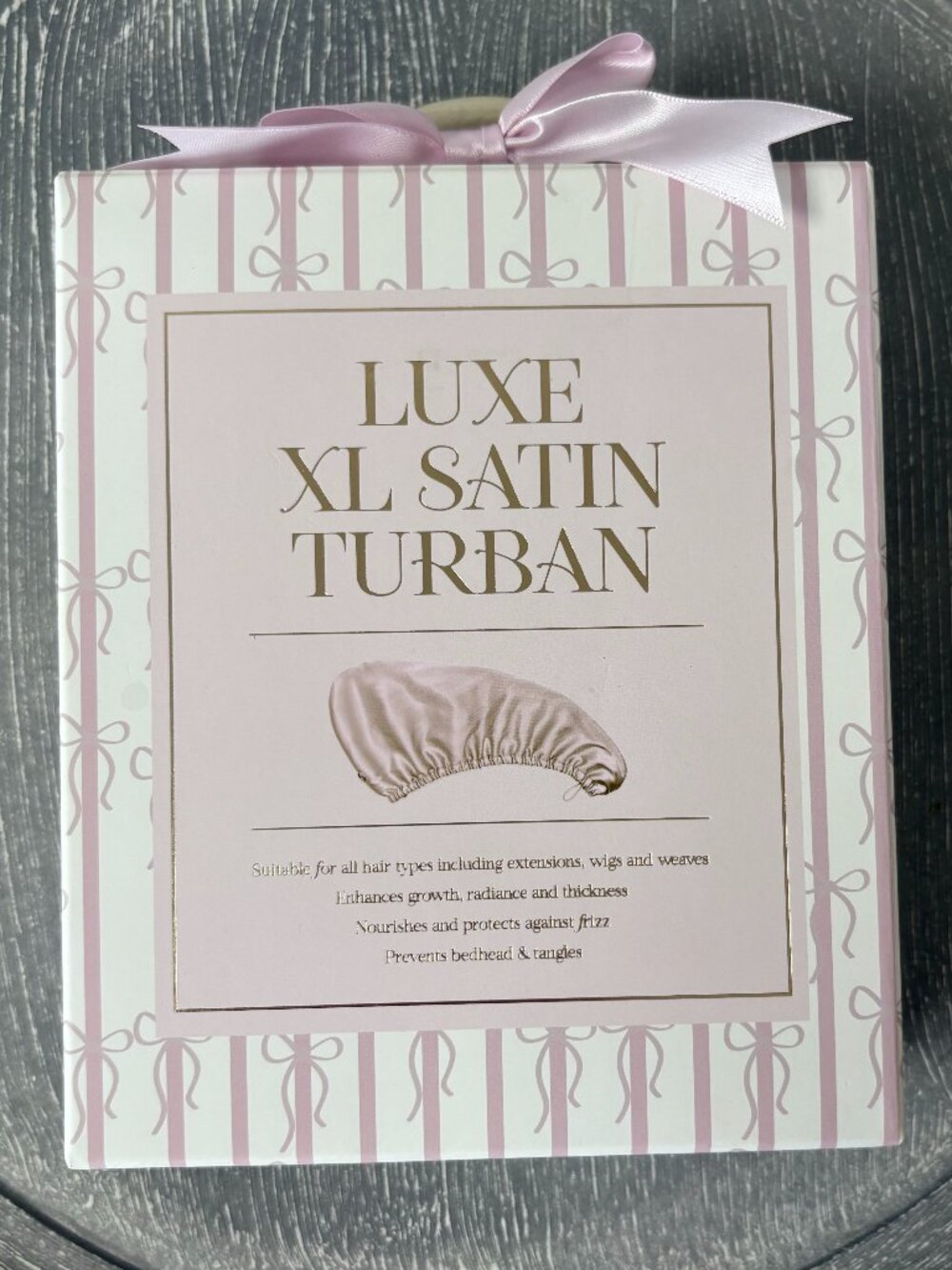 NIB - Luxe - X-Large Satin Hair Turban in Pink